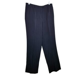 Sag Harbor Dress Pants Women's 16 Black Comfort Stretch Flat Front Straight Leg